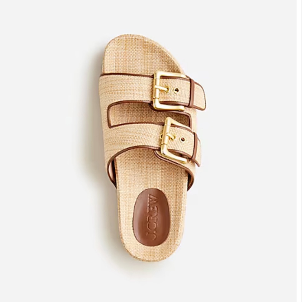 J.Crew Marlow sandals in raffia